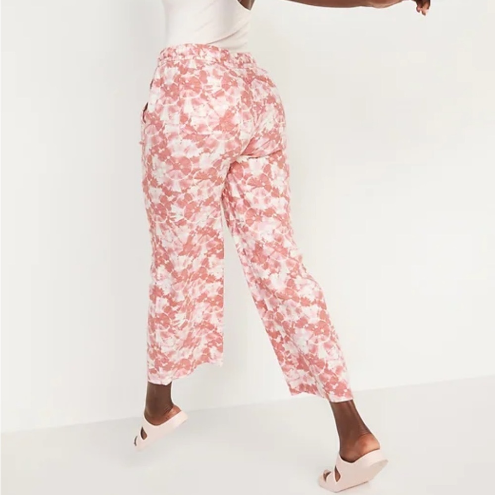 Old Navy High-Waisted Tie-Dyed Linen-Blend Wide-Leg Pants - Picture 2 of 9